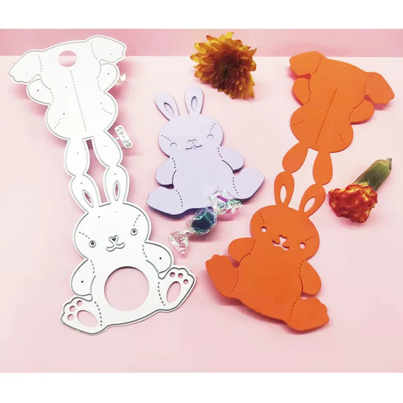 2021 Новые складные двухслойные металлические штампы в форме кролика для
