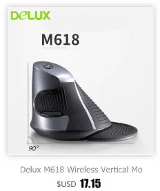 Delux M618 беспроводная Вертикальная мышь эргономичная оптическая Mause портативная компьютерная мышь для Xiaomi ноутбук ПК ноутбук Macbook Air Pro