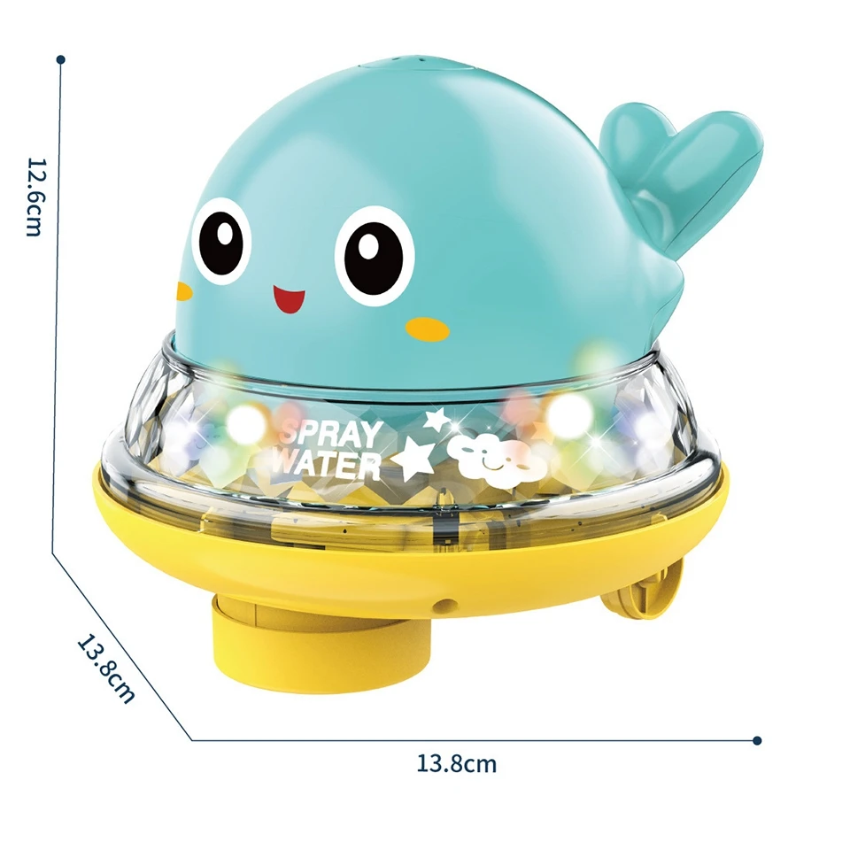 

Baby Bath Toys Cartoon Whale Floating Spray Water Toys With Led Music Light Pool Bathtub Toys For Kids Gift