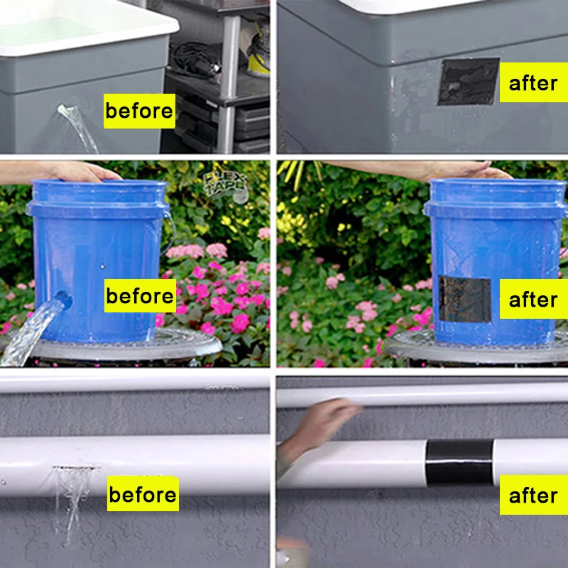 152x10cm Super Strong Tape Stop Leaks Seal Repair Fiber Waterproof Performance Self Fix Fixable Adhesive | Обустройство дома
