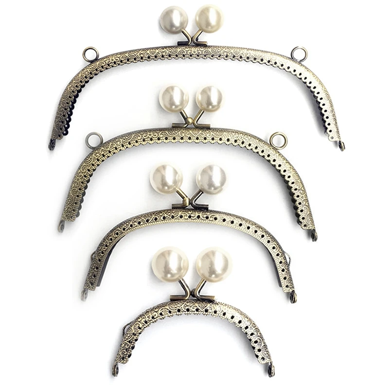 

Classical Pattern Gold 8.5/12.5/16.5/20.5cm Curved Pearl Mouth Gold Fittings
