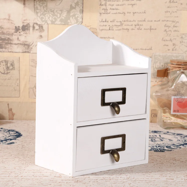 Ретро деревянный ящик для хранения ювелирных изделий настольный офисный