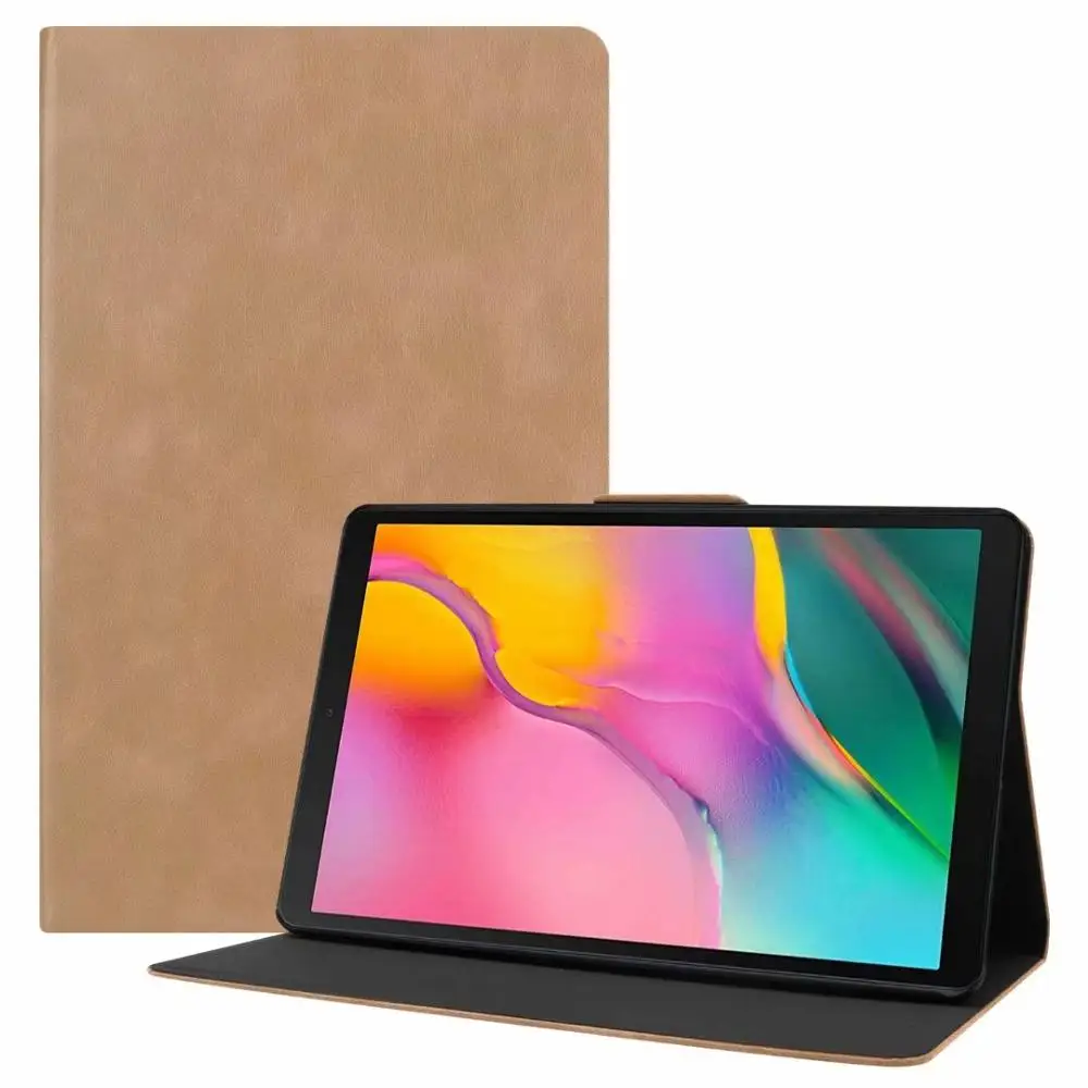 qian zong-niu pi wen Премиум кожаный чехол для samsung Galaxy Tab A 10,1 SM-T510 SM-T515 T510 T515, чехол-подставка для samsung Tab A 10,1 - Цвет: qian zong-niu pi wen