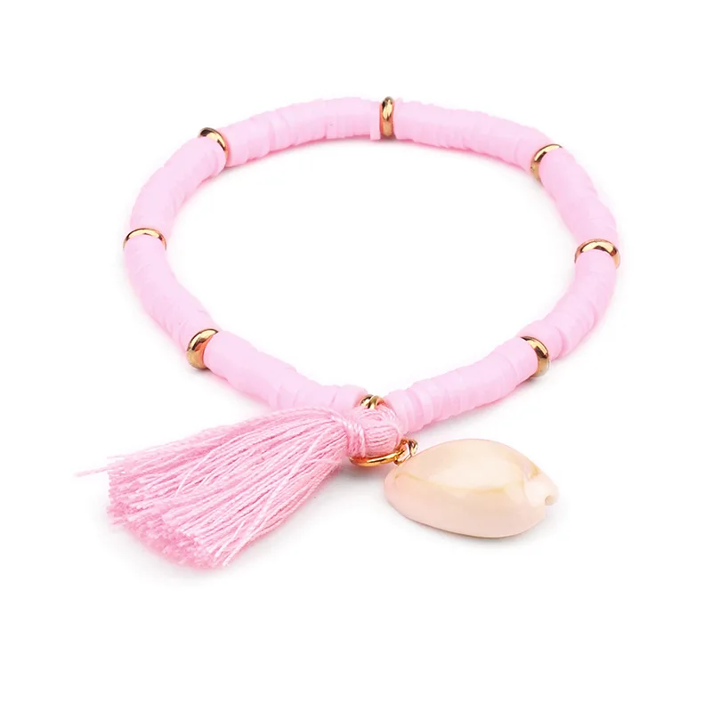 Женский эластичный браслет BLUESTAR Boho из полимерной глины ручной работы с