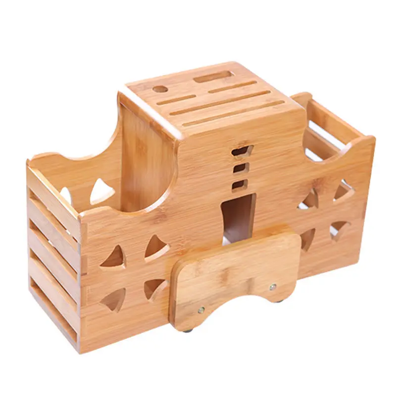 

Бамбуковый держатель для кухонных ножей, держатель для ножей, полка для ножей, многофункциональная стойка, держатель для кухонной утвари