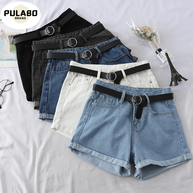 

All Match Sashes Casual Women Denim Shorts Crimping High Waist Slim Summer Jeans Shorts Feminino Chic Hot Ladies Bottom #05