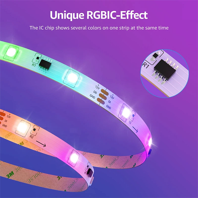 LED Strip RGBIC WS2813b Waterproof WiFi Alexa Smart Diode Gaming Lights Flexible Control Applicable Christmas Decoration Or Gift | Лампы и
