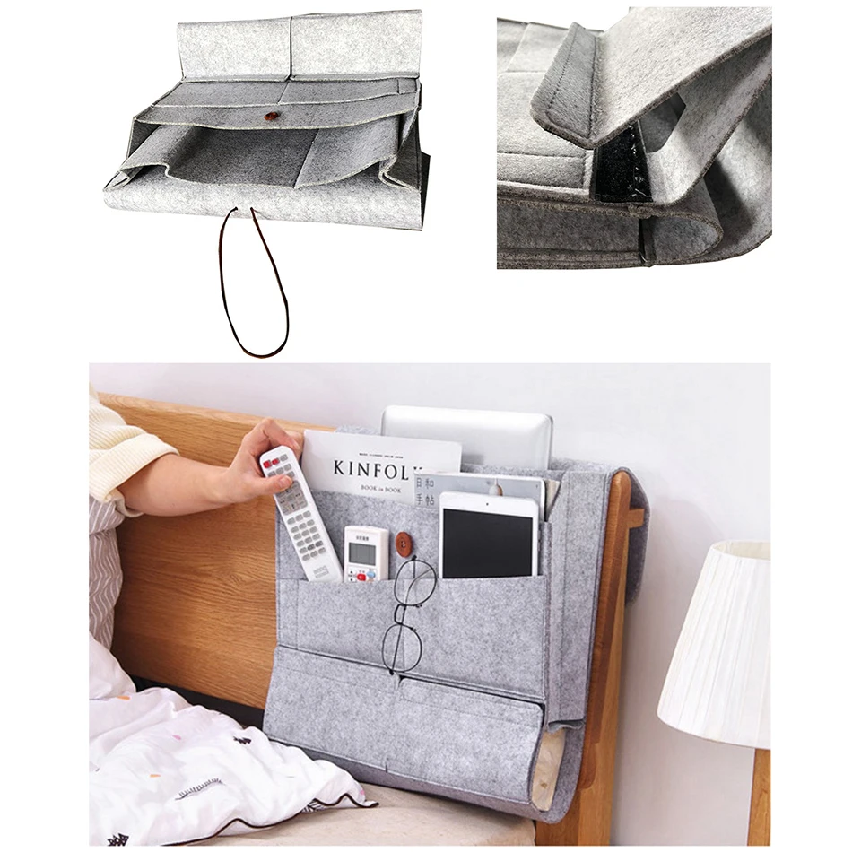 Новый войлочный прикроватный органайзер для хранения кровать стол сумка дивана