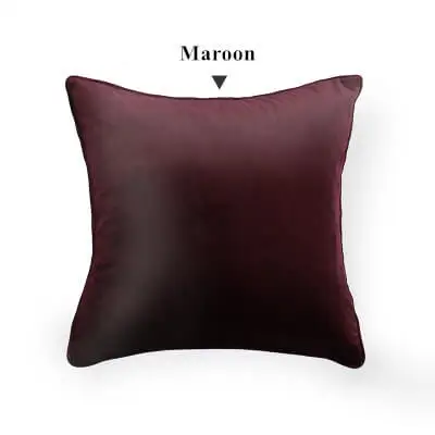 Maroon LeRadore роскошный однотонный велюровый чехол для подушки, Наволочки для подушек, домашний клуб, компания, декоративный текстиль, 50*50 см, 60*60 см, 70*70 см - Цвет: Maroon