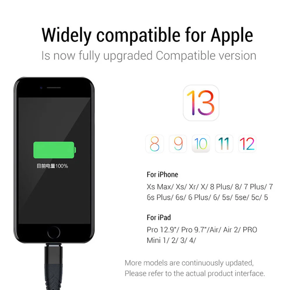1 м 2 м 3 м USB кабель для зарядки данных для Apple iPhone 7 8 Plus 10 11 Pro X XS Max шнур 5 6 S 5S 6 S Быстрая зарядка