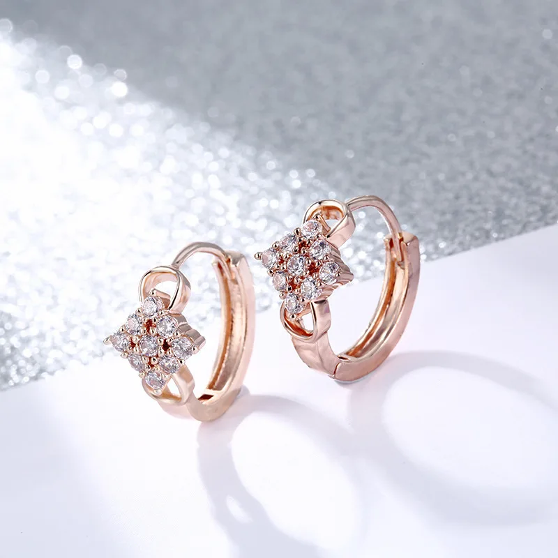 

YJGS Copper Inlaid AAA Zircon For Female Earring Fashion Temperament Beautifully Hoop Earrings Hot Sale Girlfriend Birthday Gift