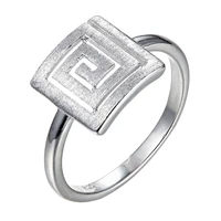 hyh square puzzle silver luxury banquet finger ring 925 sterling silver trendy women party rings girl prom night circlet ring