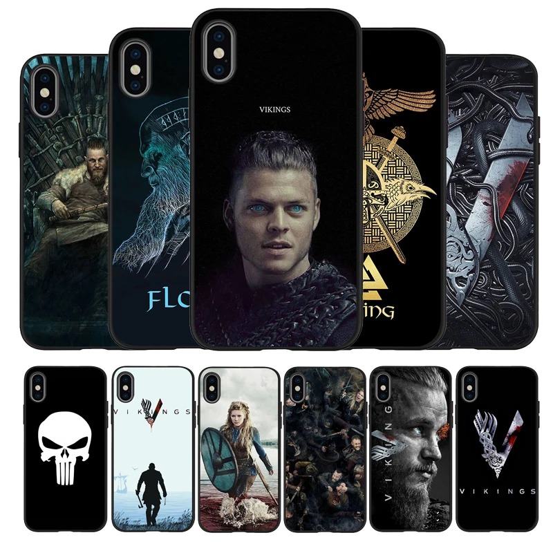 Ragnar Lothbrok Vikings черный силиконовый мягкий чехол для телефона из ТПУ iPhone 11 12 Pro X XR XS MAX