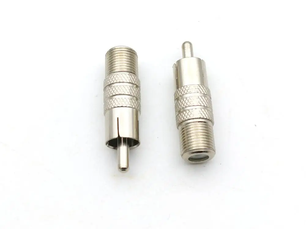 50pcs RCA Male Plug to F Female Coax Jack Adapter Connector Cable Coupler RG59 RG6 | Обустройство дома
