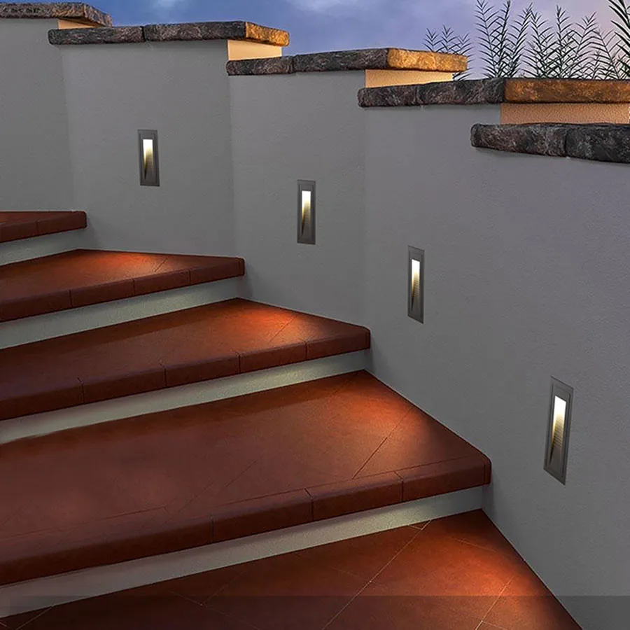 Водонепроницаемые утопленные ступенчатые светильники алюминиесветодиодный