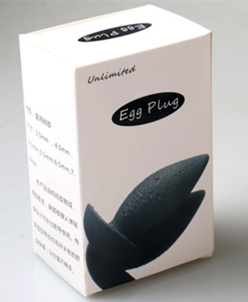 Большая силиконовая Анальная пробка расширитель черная гладкая с 6 размерами