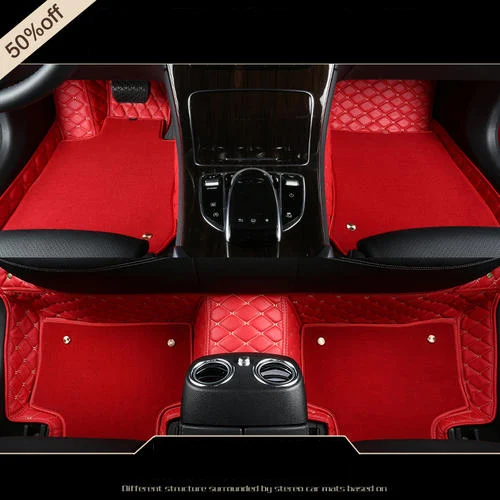 red Роскошные автомобильные коврики для всех моделей для Honda Everus Crider Acura CDX MDX RDX коврики для автомобилей TL TLX ZDX Spirior - Название цвета: red