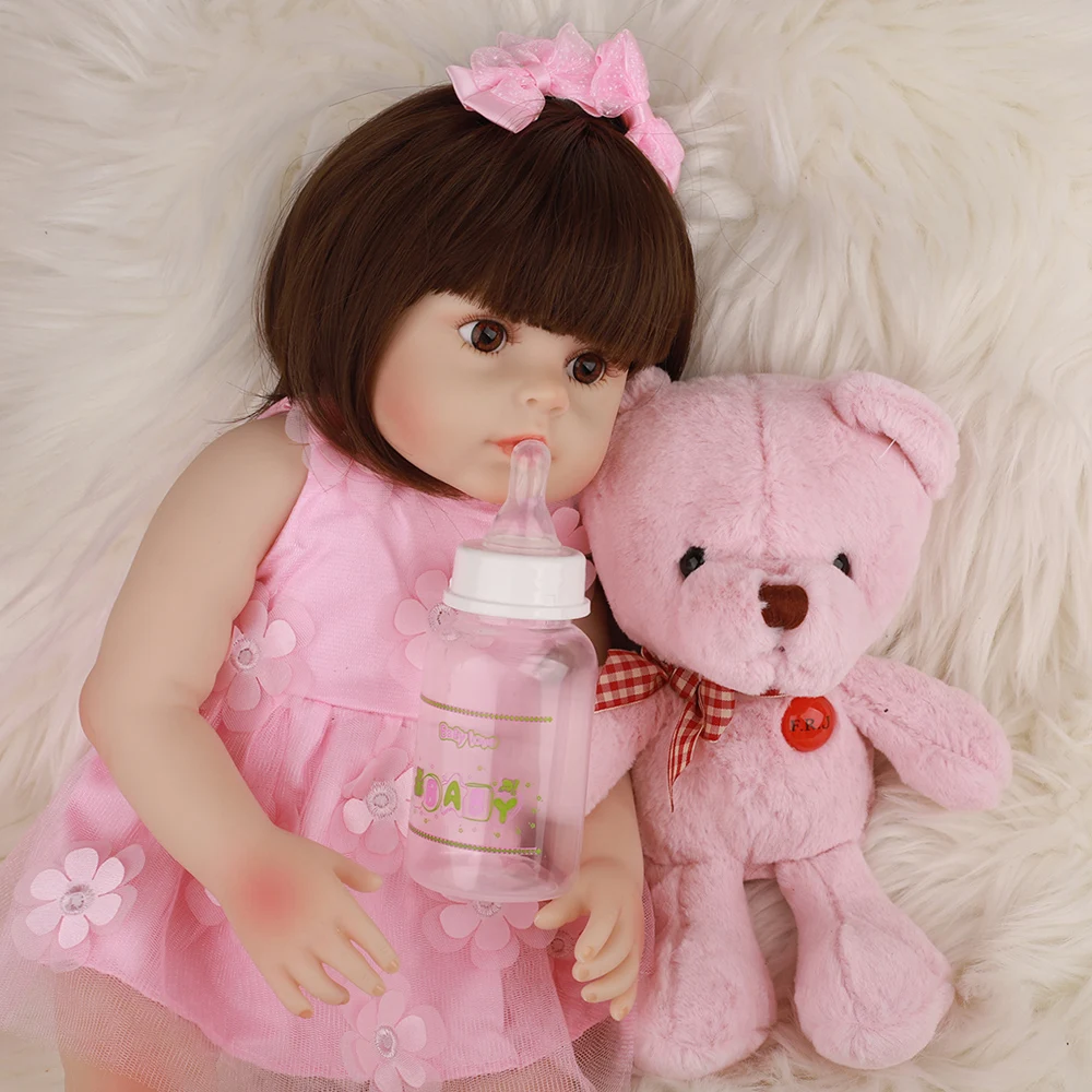 19 &quotгорячая Распродажа ручная работа все силиконовые детские куклы ToyAlive модные