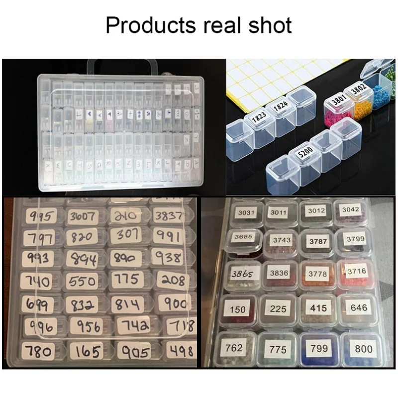 

New Diamond Painting Tools Diamond Embroidery Accessories Blank Sticker Distinguish Label Stickers Classification Storage Bo#Q