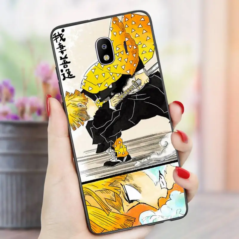 

Damon Slayer Agatsuma Zenitsu Phone Case For Xiaomi A1 9t pro A2 lite 10 MIX 2S MIX3 note10 pro Black Soft nax fundas cover
