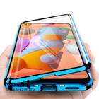 Магнитный чехол-книжка для samsung galaxy a11, m11, 360 m, a, 11, 11 m, 11a, a115f, m115f, двусторонний, стеклянный, 2020
