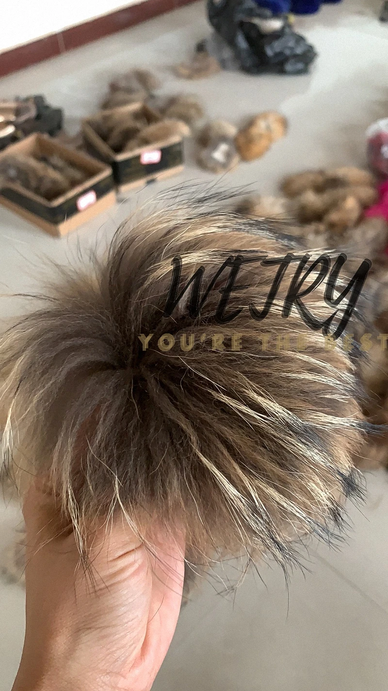 

Sansom Women's Summer Flat Slippers Genuine Fox Fur Slippers Women's Thick Hair Slippers Non-slip Indoor Slippers Silver Sole