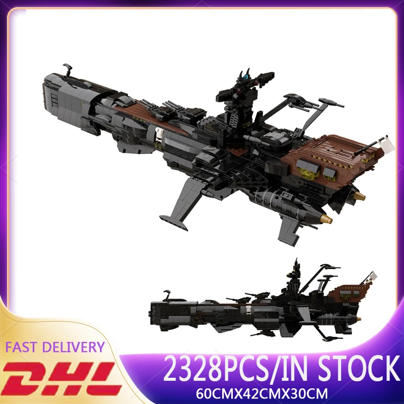 

Hot 2328PCS MOC Series The Space Battleship Arcadia in The Comic "Space Pirate Captain Hallock" Building Block Bricks Kid Toy