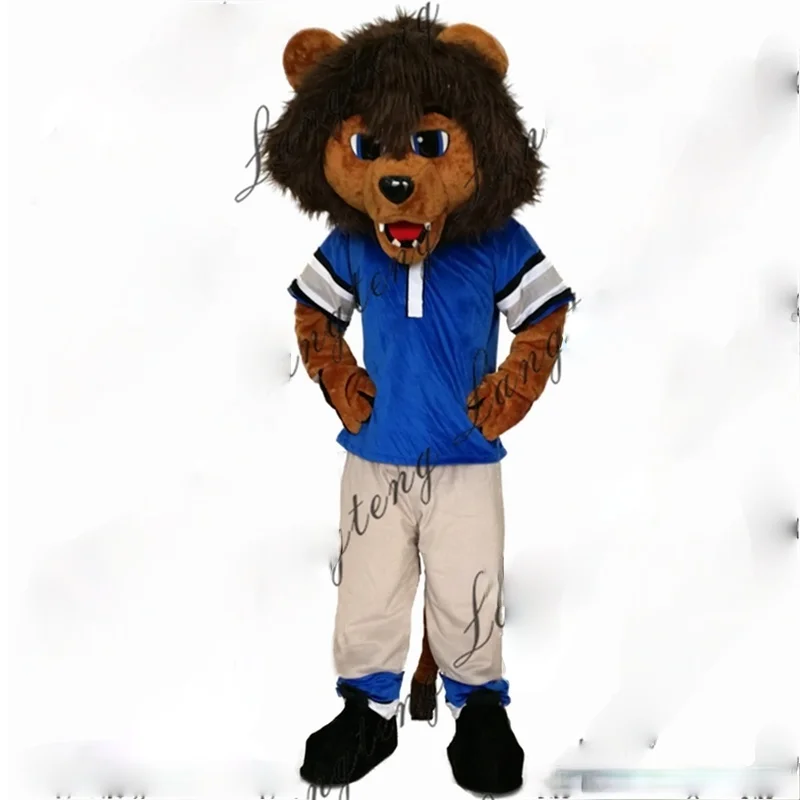 Лев талисман костюм Fursuit ходьба мультфильм марионетки аниме международная