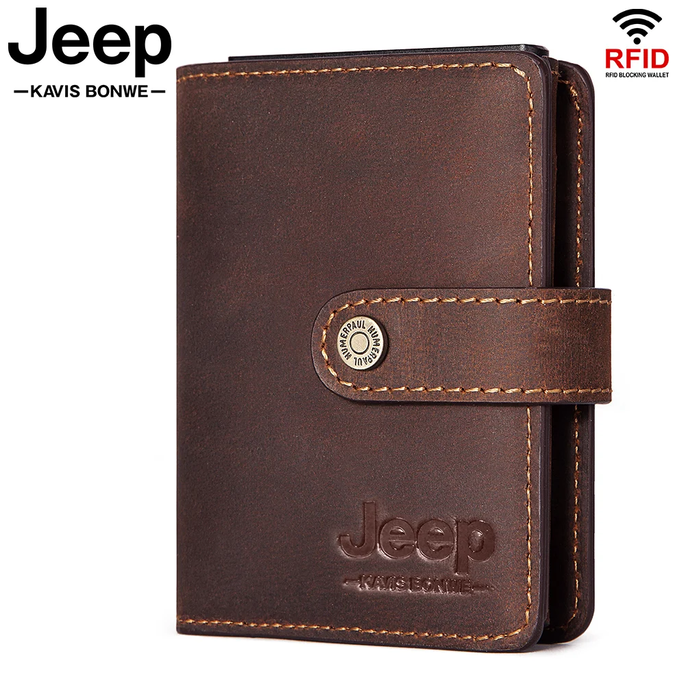 

2021 Credit Card Holder Wallet Purse Men Women Metal RFID Vintage Aluminium Bag Crazy Horse Cowhide Leather Bank Cardholder Case
