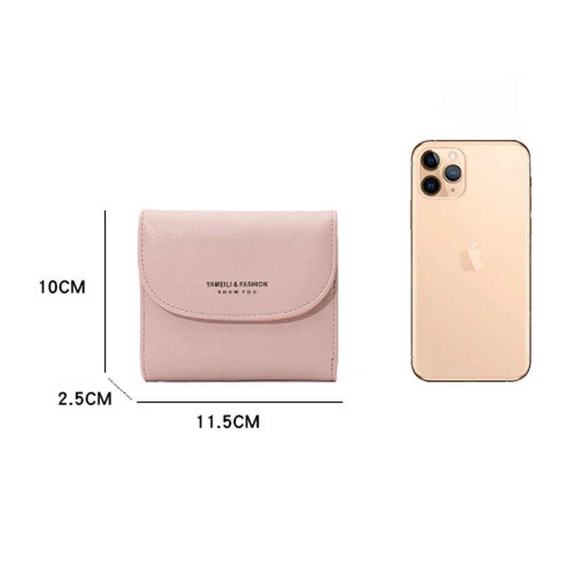 Top Brand Lychee Pattern Wallet Lady Fashion Three-fold Short Coin Purse Designer Card Bag Wallets for Women Luxury Purses Bags