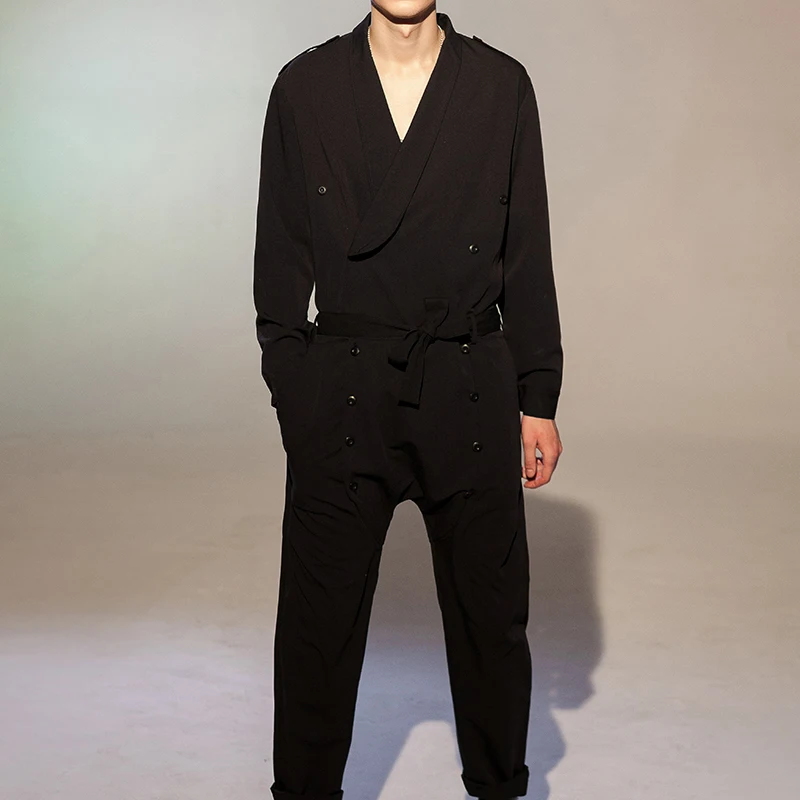 Большой повседневный комбинезон в европейском и американском стиле Свободный