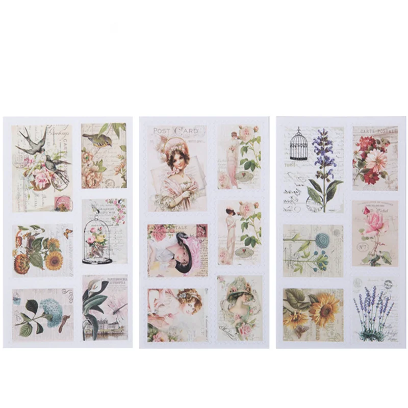 3 шт./лот Ретро штамп сделай сам бумажные наклейки карманные Стикеры для молочных