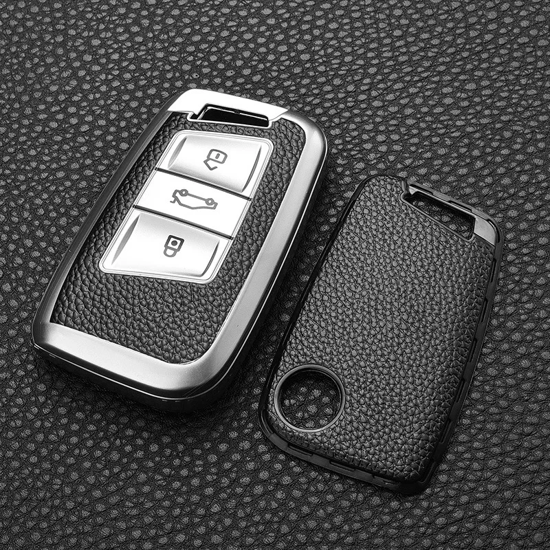 

Кожаный чехол для автомобильного ключа из ТПУ для Volkswagen VW Magotan Passat B8 Golf, Skoda Superb A7