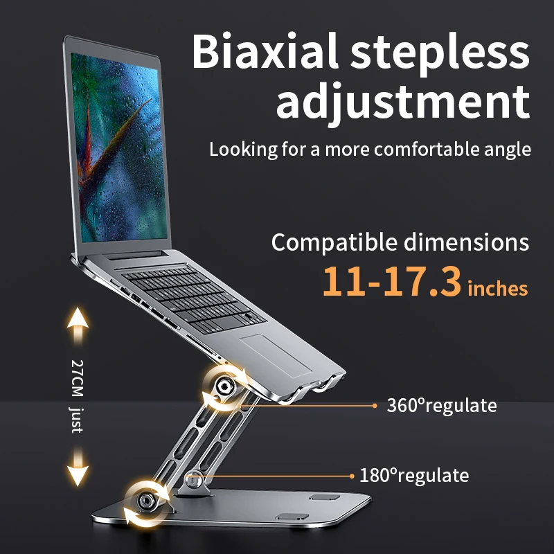 

MC 515 Laptop Stand Adjustable Aluminum Alloy Notebook Stand Compatible with 10-17 Inch Laptop Portable Laptop Holder