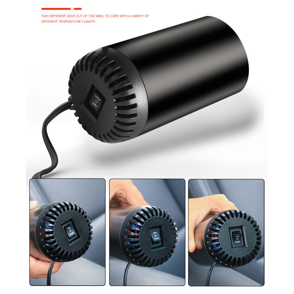 12V Car Auto Vehicle Portable Electric Heater Heating Fan Defroster Window Screen Demister Hot Warm Air Conditioner Noise-free