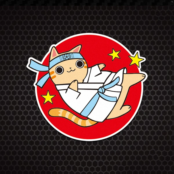 

Милые Мультяшные наклейки для тхэквондо с изображением оранжевого кота, наклейки для автомобиля, аппликация для мотоцикла, велосипеда, шле...