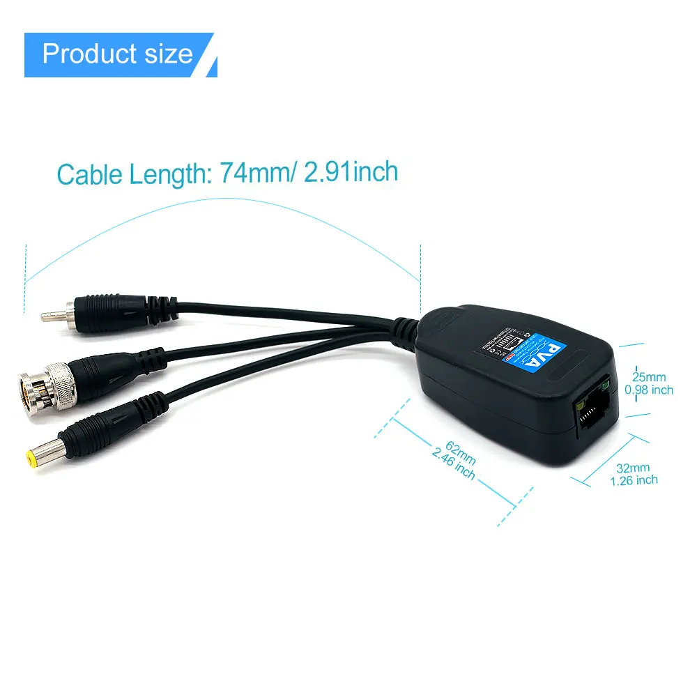 ANPWOO HD BNC Video Power Balun Audio to RJ45 Connector Transceiver for CCTV Security Surveillance Camera System | Безопасность и