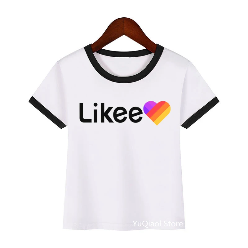 Популярная русская футболка с надписью love Likee летняя уличная одежда для девочек