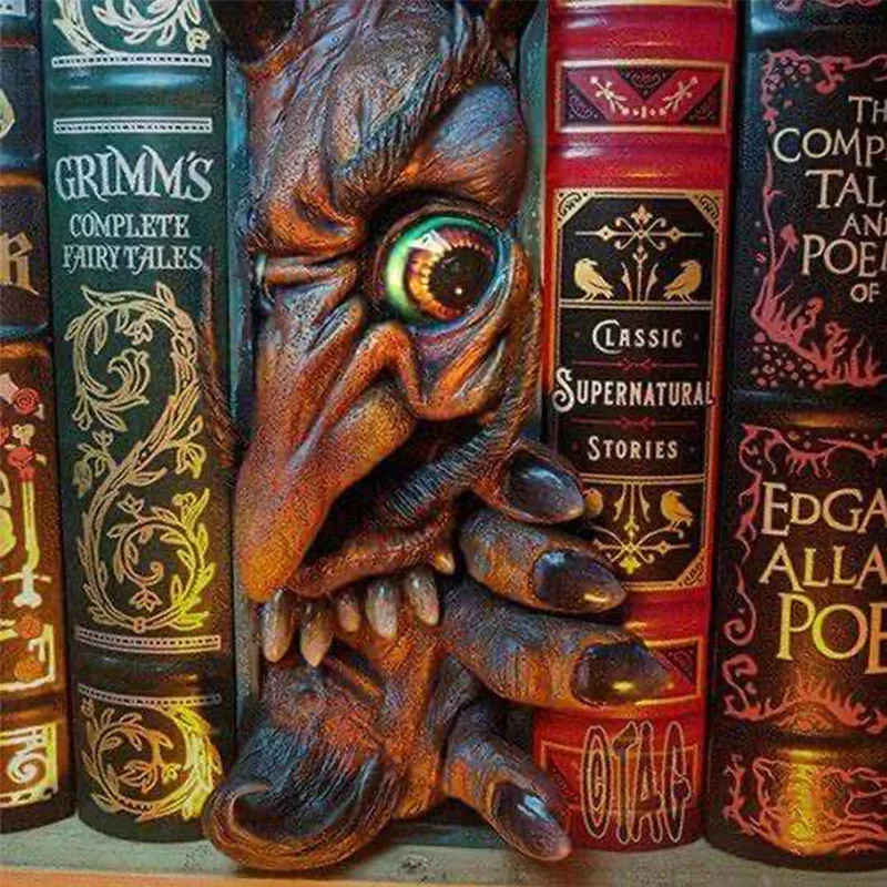 Монстра Франкенштейна книгодержатель фигурки Череп Дьявол статуя Скульптура