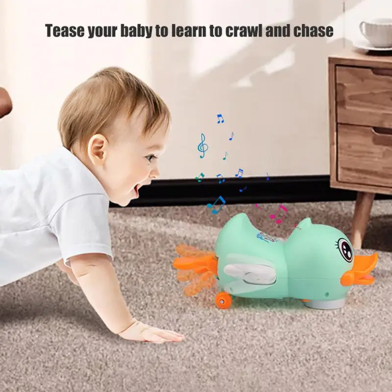 

Электрическая мультяшная универсальная прогулочная мультяшная утка с музыкой светильник для малышей Интерактивная развивающая игрушка д...