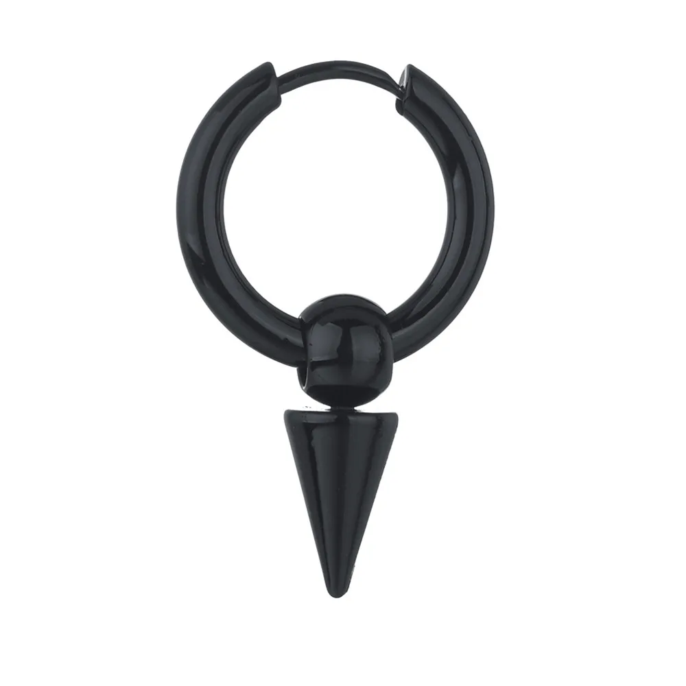

Серьги-гвоздики конические из нержавеющей стали с черными заклепками