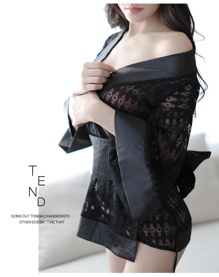 Сексуальный женский костюм для косплея кимоно в японском стиле кардиган