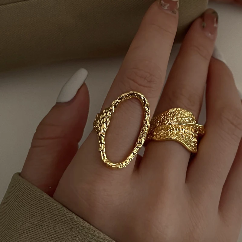 Женское кольцо MEYRROYU серебристосветильник неправильной формы 2 цвета | Украшения