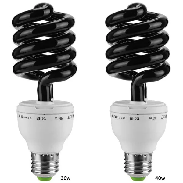 

Led Light 220V 36W 40W E27 Ultraviolet UV Spiral Energy Saving BlackLight Lamp xilf