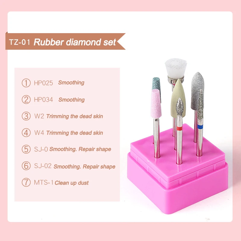 7 шт. профессиональная керамическая дрель набор сверл для маникюра из алмазного