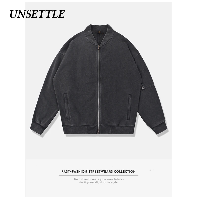 Мужская бейсбольная куртка с боковыми карманами Повседневная в стиле хип-хоп