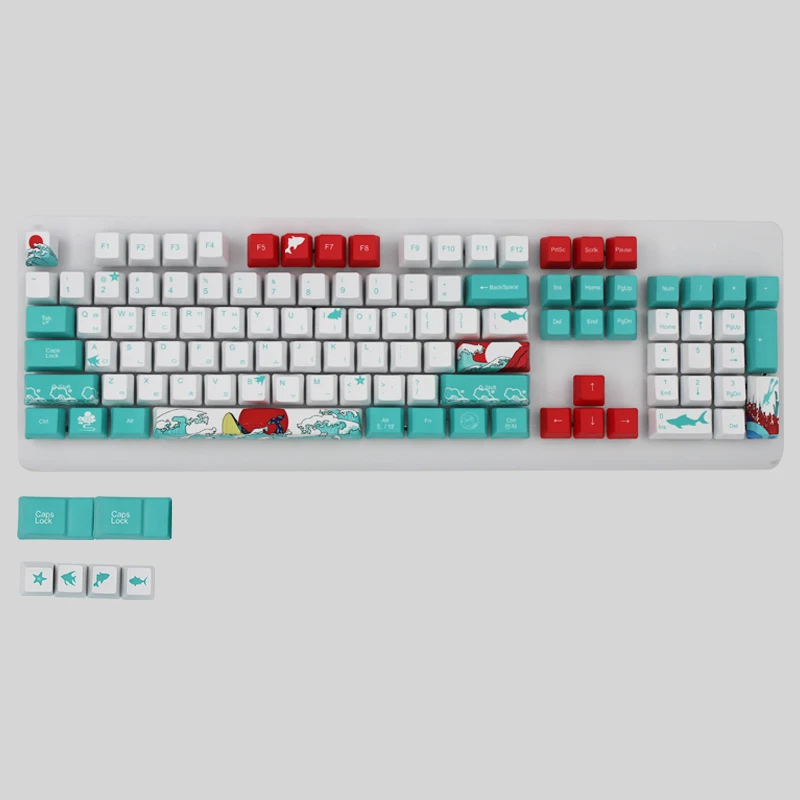 

Mechanische Toetsenbord keycap Voor dz60/TKL87/poker/GK61 Filco Dye sublimation pbt Keycap OEM 108 key Japanese character Keycap