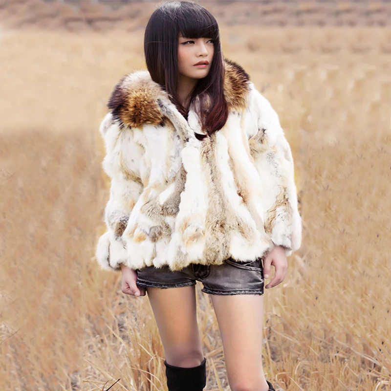 

Casaco real de pele de coelho para senarmor с голой de pele de guaxinim, шлифовальный grama curta jaqueta de pele de coelho de inverno