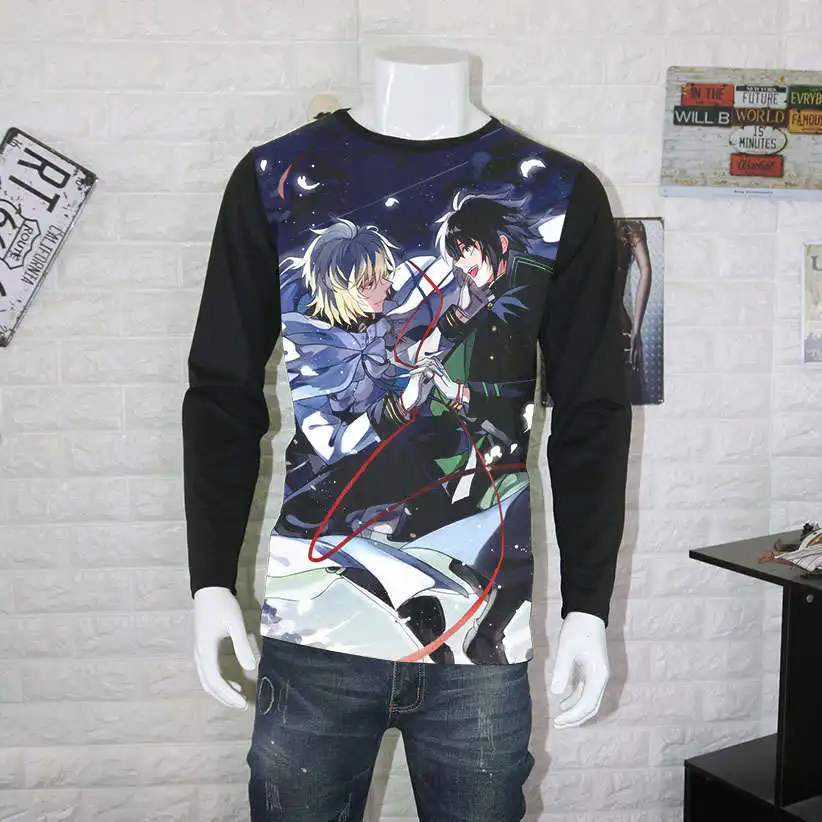 Женская футболка с коротким рукавом мультяшная Hyakuya Yuichiro Guren Mikaela Owari no Seraph |