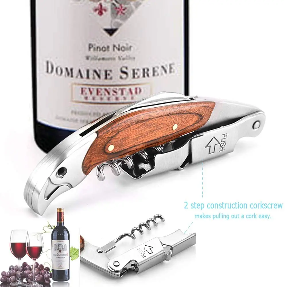 

Штопор деревянной ручкой профессиональный красное вино многофункциональная открывалка Открывалка для бутылок Портативный винт открывалк...